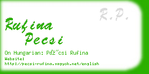 rufina pecsi business card